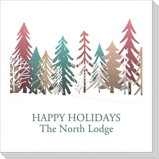 Winter Holiday Forest Napkins